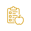 Food & Nutrition Icon – Education Flyer – Yellow Food & Nutrition Icon - Education Flyer - Yellow